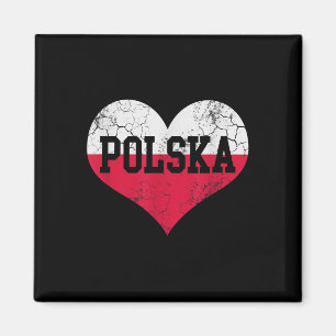 Polska Heart Flag Poland Polish Family Heritage Vi Magnet