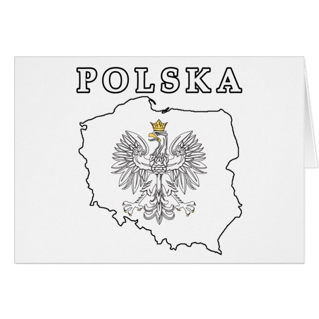 Polska Map With Eagle (Front Horizontal)