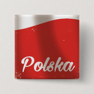 Polska, Poland vintage travel poster 2 Inch Square Button