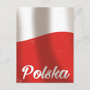 Polska, Poland vintage travel poster Postcard