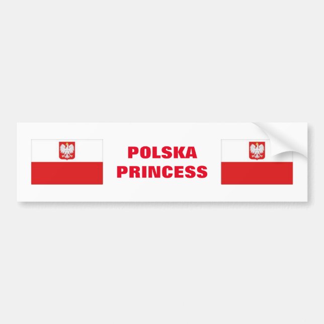 POLSKA PRINCESS BUMPER STICKER (Front)