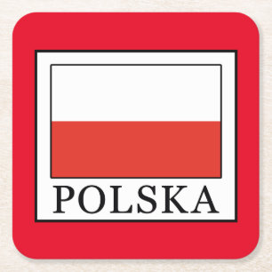 Polska Square Paper Coaster