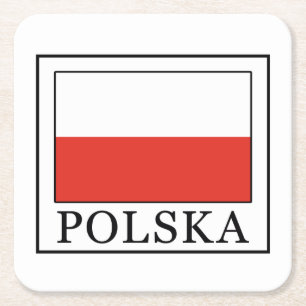 Polska Square Paper Coaster