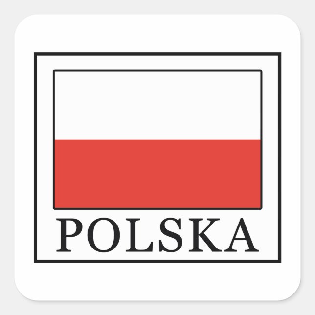 Polska Square Sticker (Front)