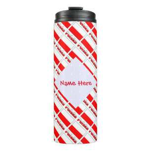 Polska Tiled Flag Personalized Thermal Tumbler
