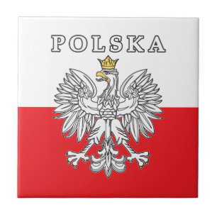 Polska With Polish Eagle Tile