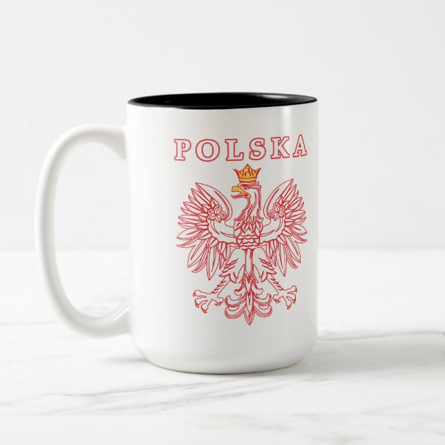 Polska With Red Polish Eagle Mug (Left)