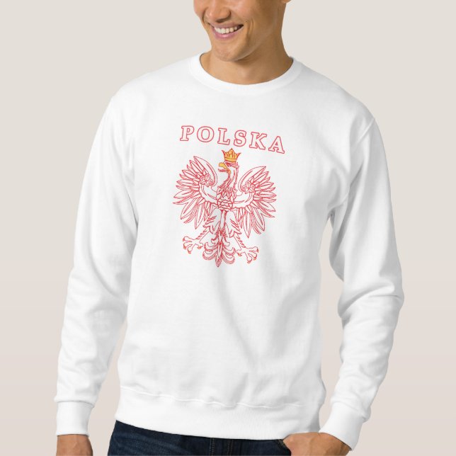 Polska With Red Polish Eagle Sweatshirt (Front)