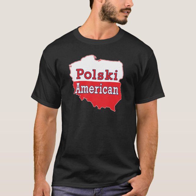 Polski American Map T-Shirt (Front)