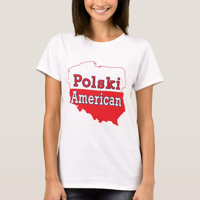 Polski American Map T-Shirt (Front)