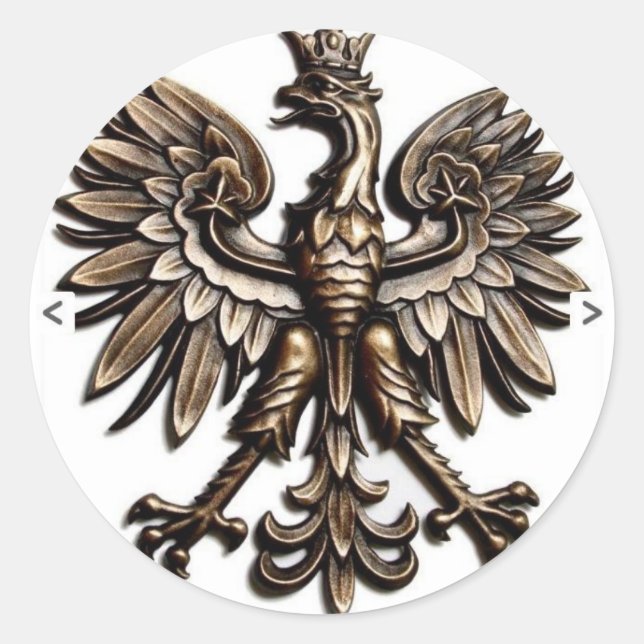 Polski orzelek classic round sticker (Front)