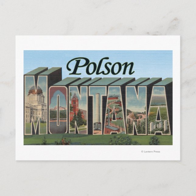 Polson, Montana Postcard (Front)