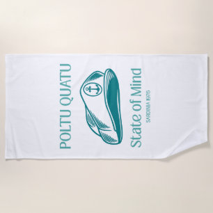 Poltu Quatu Sardinia Nautical Captain Beach Towel