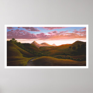 Poly Canyon at Dusk Poster