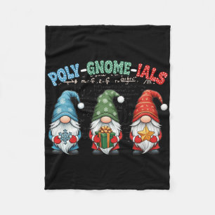 Poly-gnome-ials Algebra Teacher Calculus Funny Mat Fleece Blanket