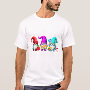 Poly-gnome-ials Three Gnomes Funny Teacher Mathema T-Shirt