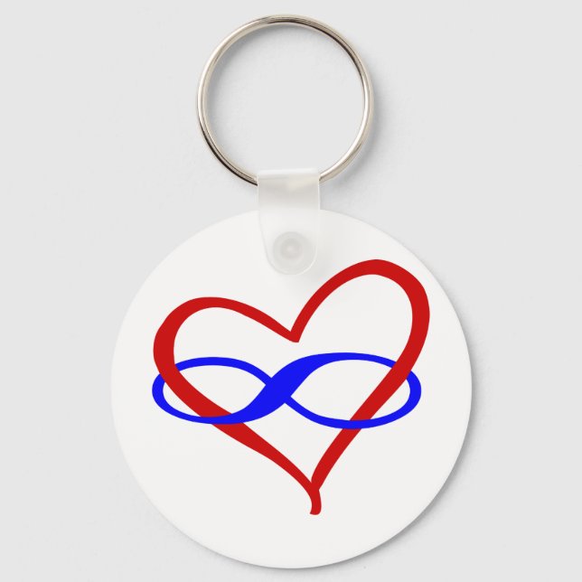 Poly Heart Infinity Keychain (Front)