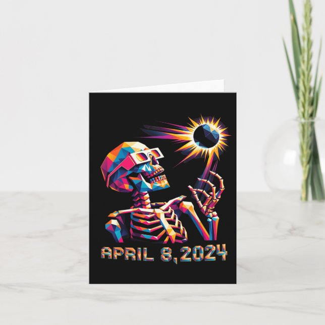 Poly Total Eclipse April 8th 2024 Skeleton  Card (Front)
