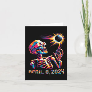 Poly Total Eclipse April 8th 2024 Skeleton Card