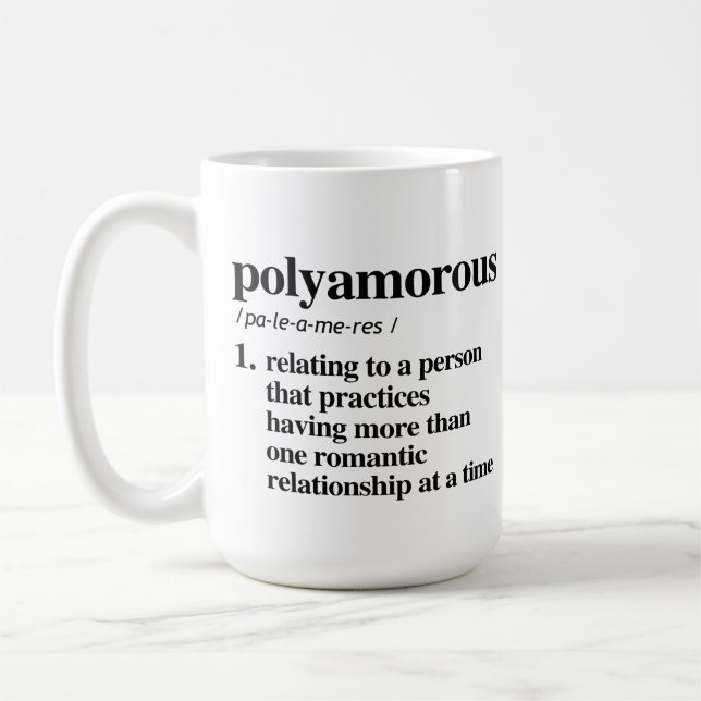 Polyamorous Definition Coffee Mug (Left)