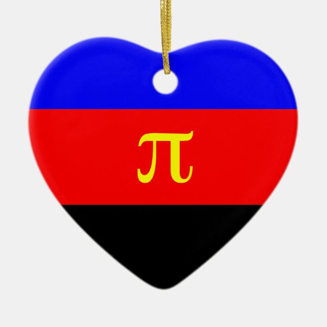 Polyamorous Pride Ceramic Ornament (Front)