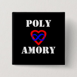Polyamory 2 Inch Square Button