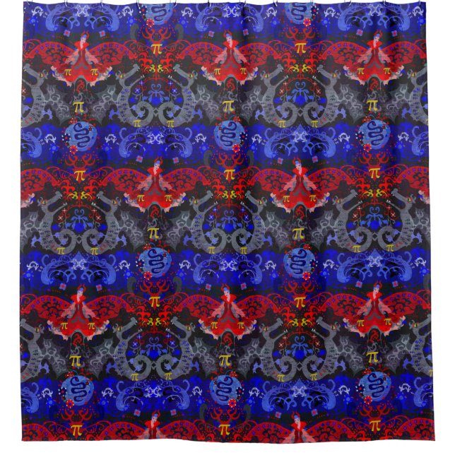 Polyamory Dragon Damask in Poly Pride Flag Colours (Front)