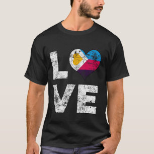 Polyamory Flag Love Heart Vintage Polyamorous T-Shirt