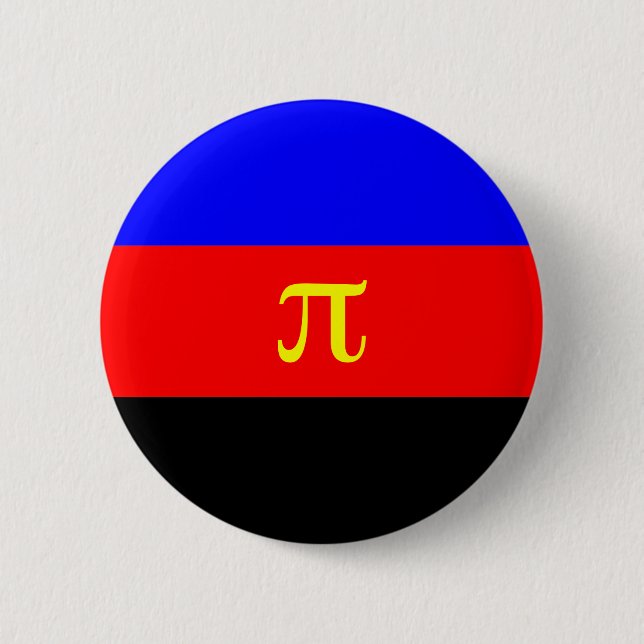 Polyamory Flag -- Pi 3-colour 2 Inch Round Button (Front)