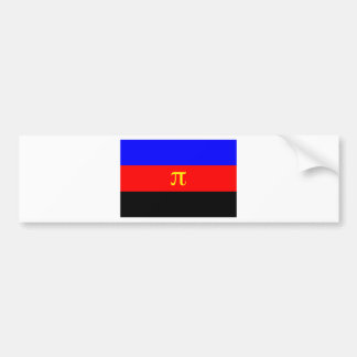 Polyamory Flag -- Pi 3-colour Bumper Sticker