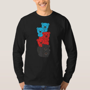 Polyamory Flag Pile Pride Lgbtq Bears Cute Polyamo T-Shirt