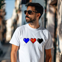 Polyamory Flag Pixel Heart