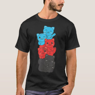 Polyamory Flag Pride LGBTQ Cats Polyamory cat  T-Shirt