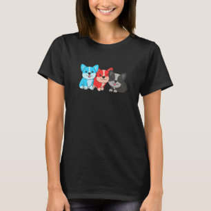Polyamory Flag Pride Lgbtq Dogs Polyamory Corgi T-Shirt