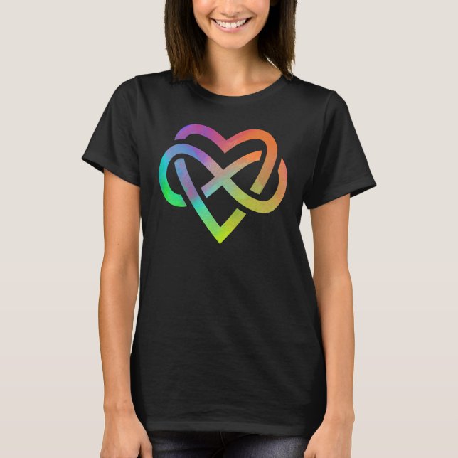 Polyamory Infinity Heart Symbol Neverending Love L T-Shirt (Front)