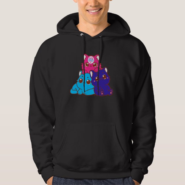 Polyamory Pride Awareness Day for Poly Throuple Pa Hoodie (Front)