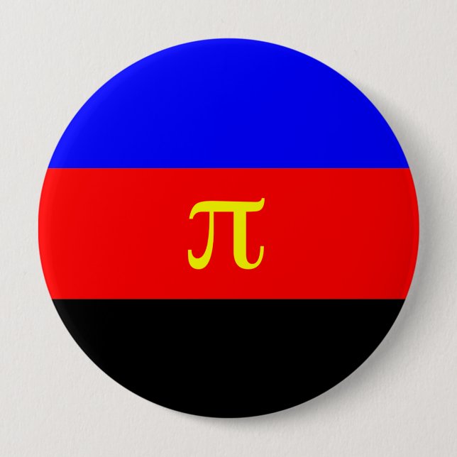 Polyamory Pride Flag 4 Inch Round Button (Front)