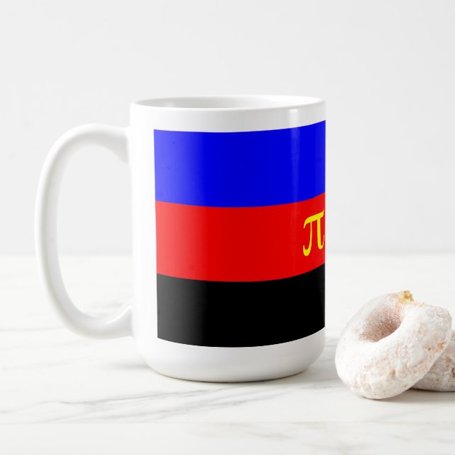 Polyamory Pride Flag Coffee Mug (With Donut)