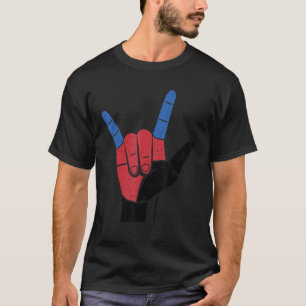 Polyamory Pride Flag Hand Sign Polyamorous T-Shirt