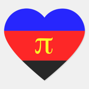Polyamory Pride Flag Heart Sticker