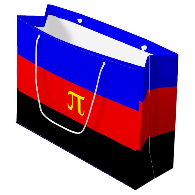 Polyamory Pride Flag Large Gift Bag (Front Angled)
