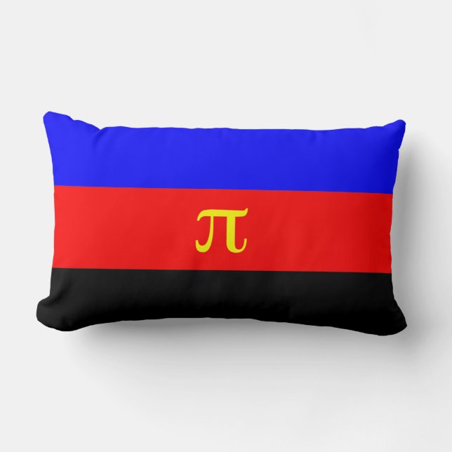 Polyamory Pride Flag Lumbar Pillow (Front)