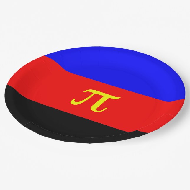 Polyamory Pride Flag Paper Plate (Angled)