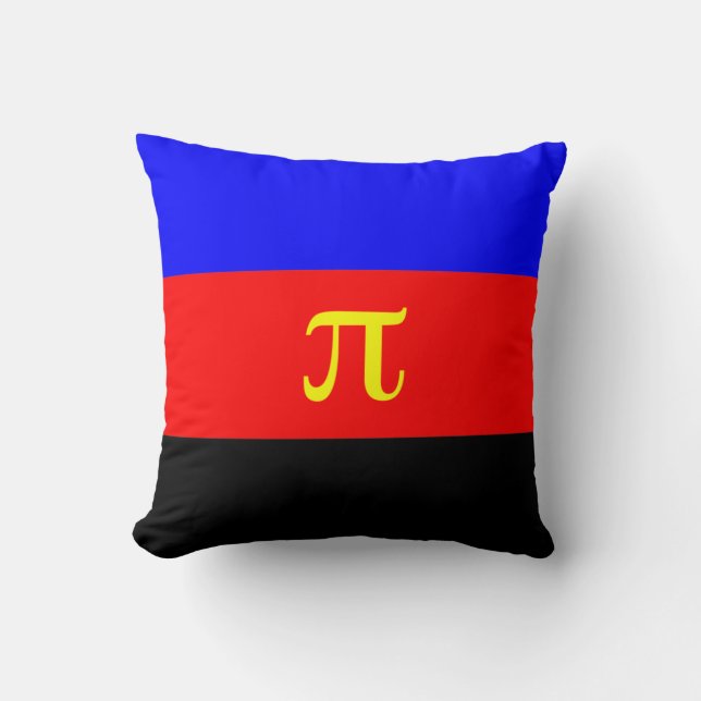 Polyamory Pride Flag Throw Pillow (Front)