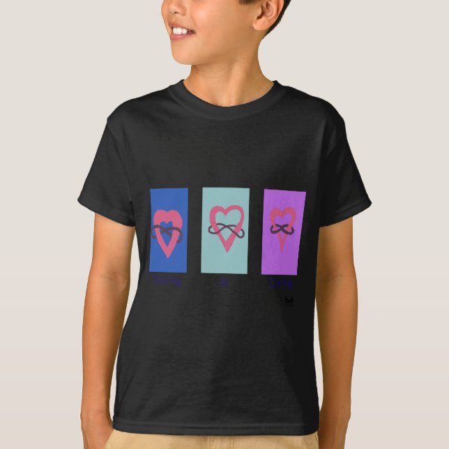 Polyamory: Sharing is Caring/ Poly Logos T-Shirt (Front)
