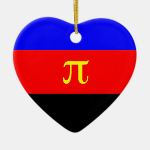 POLYAMORY STRIPES DESIGN CERAMIC ORNAMENT