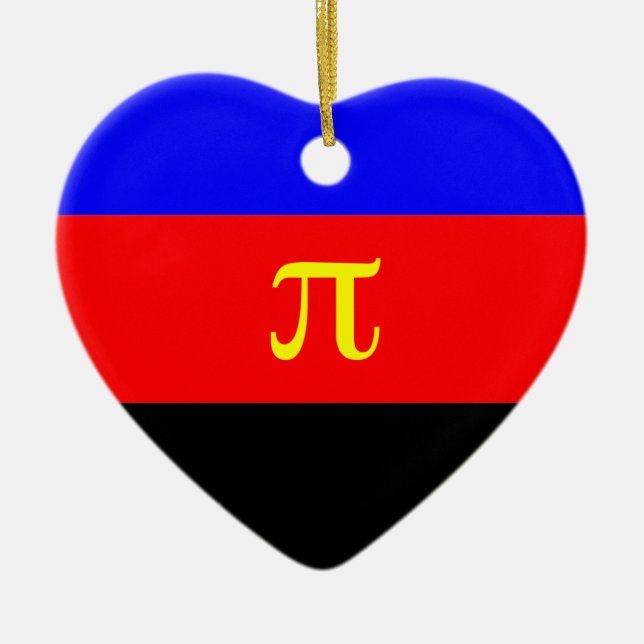 POLYAMORY STRIPES DESIGN CERAMIC ORNAMENT (Front)