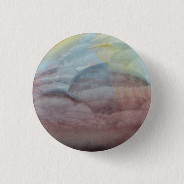 Polychrome Jasper 1 Inch Round Button (Front)