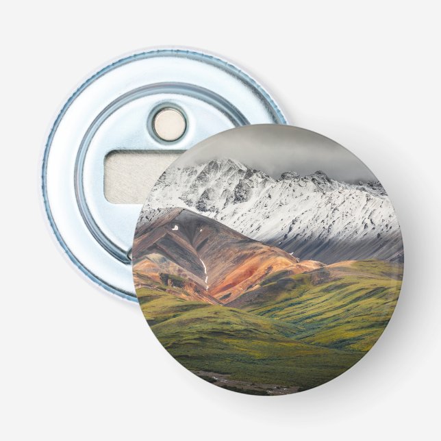 Polychrome mountain, Denali NP, Alaska Bottle Opener (Front)