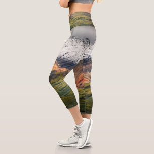 Polychrome mountain, Denali NP, Alaska Capri Leggings